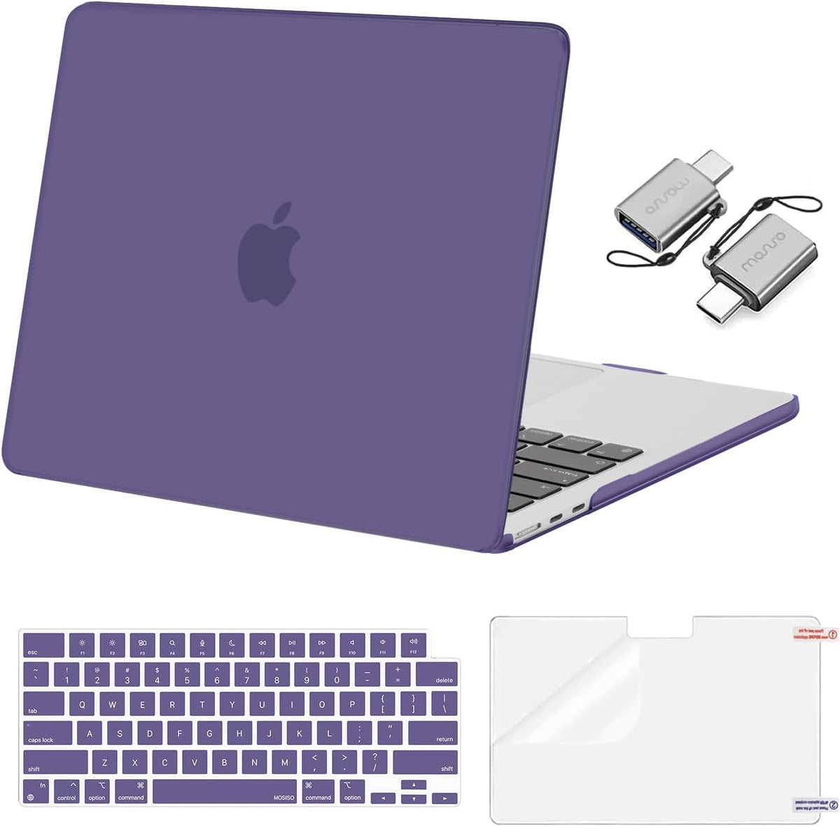 MOSISO Compatible with MacBook Air 13 inch Case M2-M5 2022-2026 A3449 A3240 A3113 A2681, 3 in 1 Heavy Duty Crack Resistant Hard Case with TPU Bumper