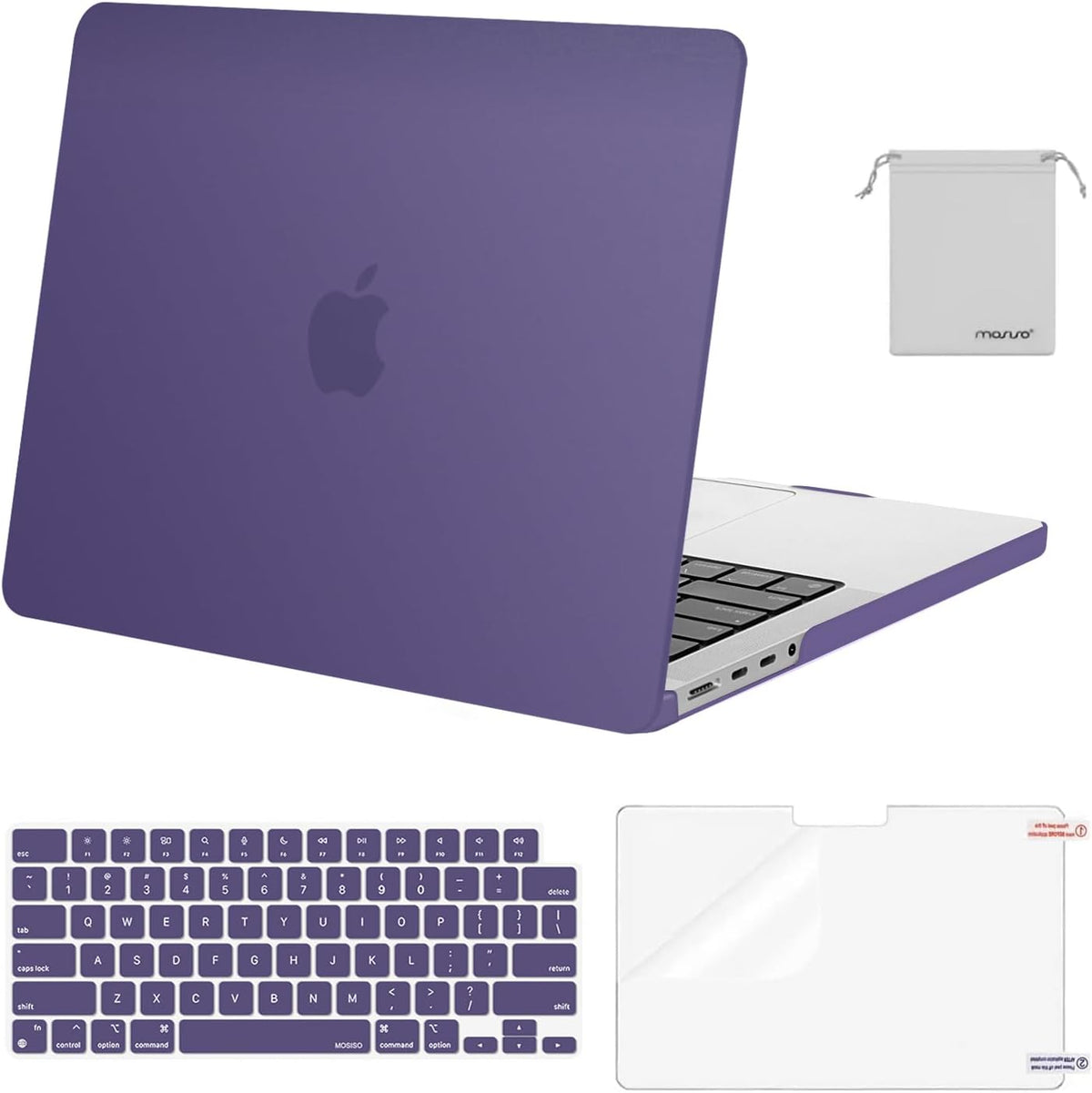 MOSISO Compatible with MacBook Pro 14 inch Case M5-M1 2026-2021 A3427 A3426 A3434 A3112 A3185 A3401 A2918 A2992 A2779 A2442,Hard Case&Keyboard Skin&ScreenFilm&Pouch