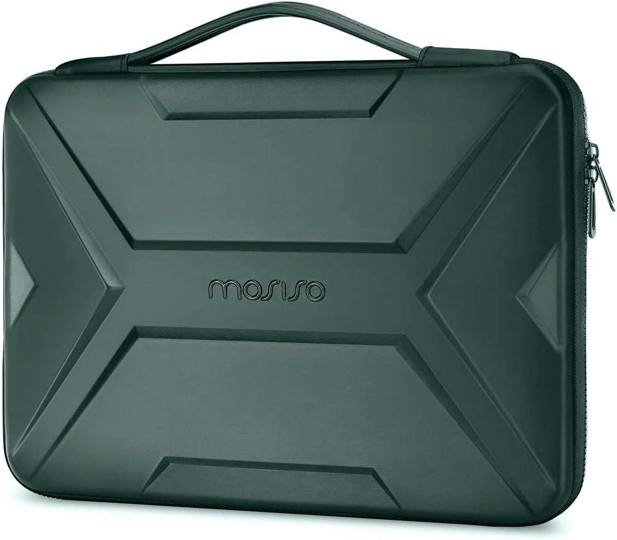 MOSISO X Geometric EVA Hard Shell Laptop Carry Case with PU Handle, Shockproof Waterproof, Fits 13-17.3 Inch MacBook HP Dell Lenovo Notebook