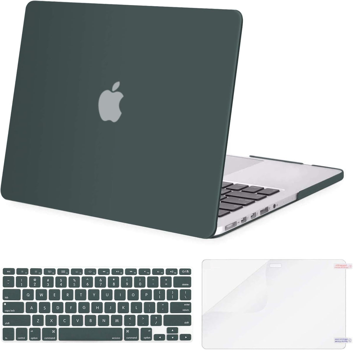 Mosiso 3-in-1 Hard Shell Kit for MacBook Pro 13 Retina — Matte Case, Keyboard Cover & Screen Protector for A1425/A1502 (Late 2012-2015)