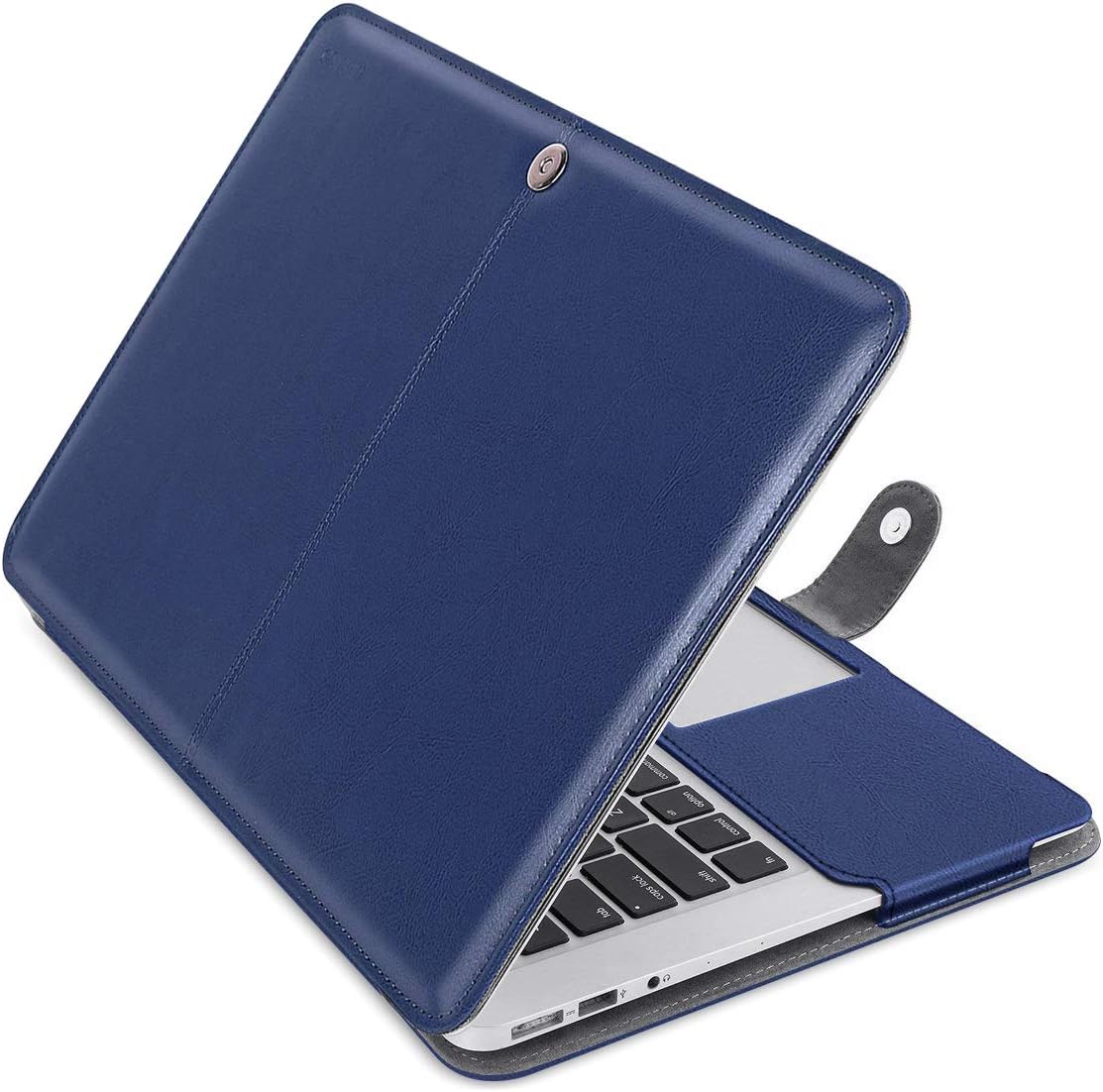 MOSISO MacBook Air 13 Inch Case A1369 A1466 (2010-2017), PU Leather Stand Cover Sleeve