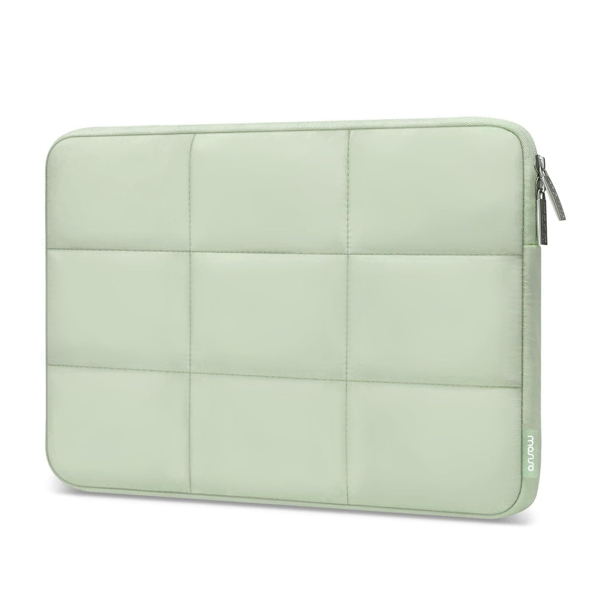 MOSISO Rectangle‑Quilted Puffy Women Laptop Sleeve,13‑16‑Inch,Water‑Repellent‑Polyester,Dual‑Metal‑Zipper & Fleece‑Lining