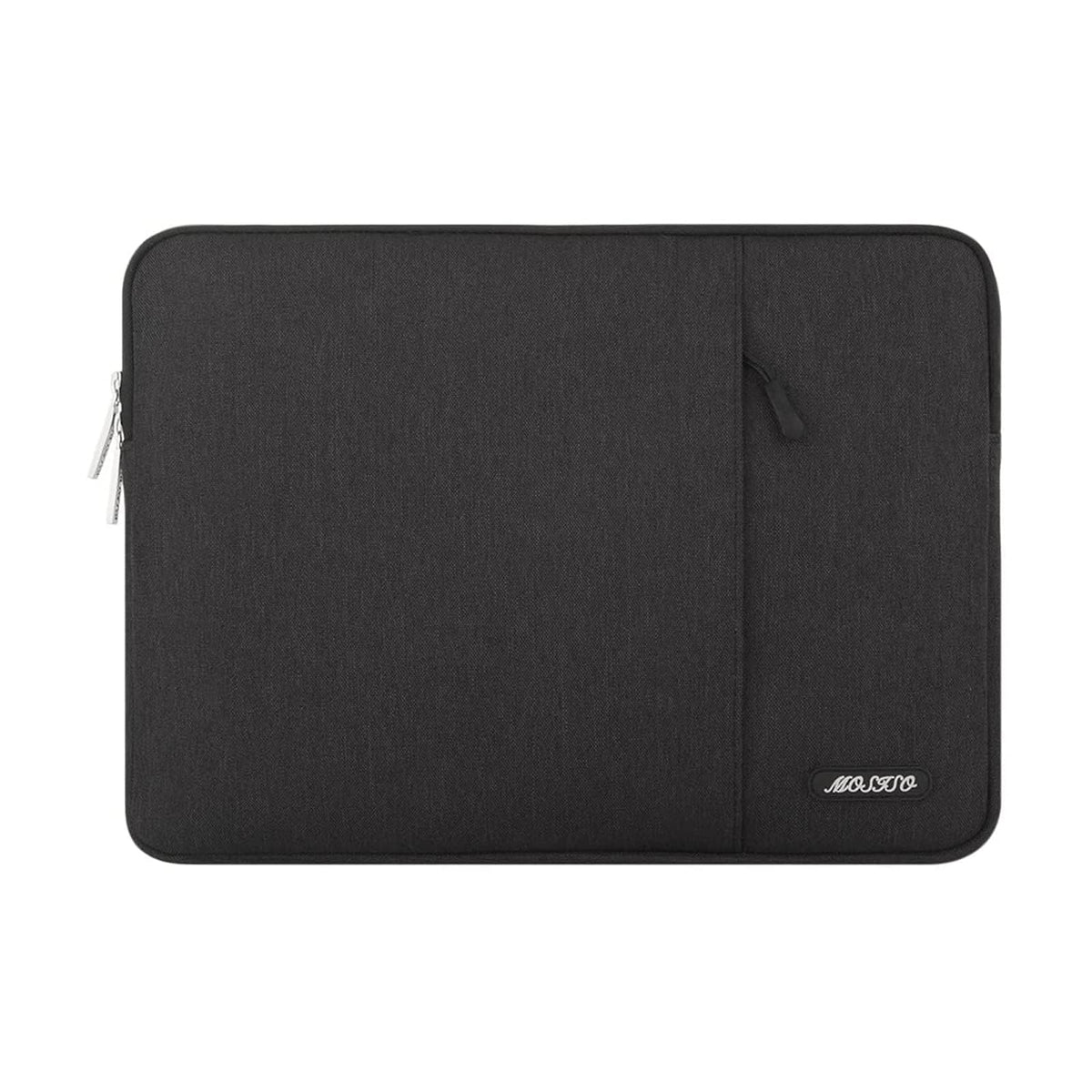 MOSISO Polyester Vertical Laptop Sleeve with Large Front Pocket, Slim Shockproof Case Fits 12.3–18.5 Inch MacBook Neo M1-M5 & Windows Chromebook Laptops