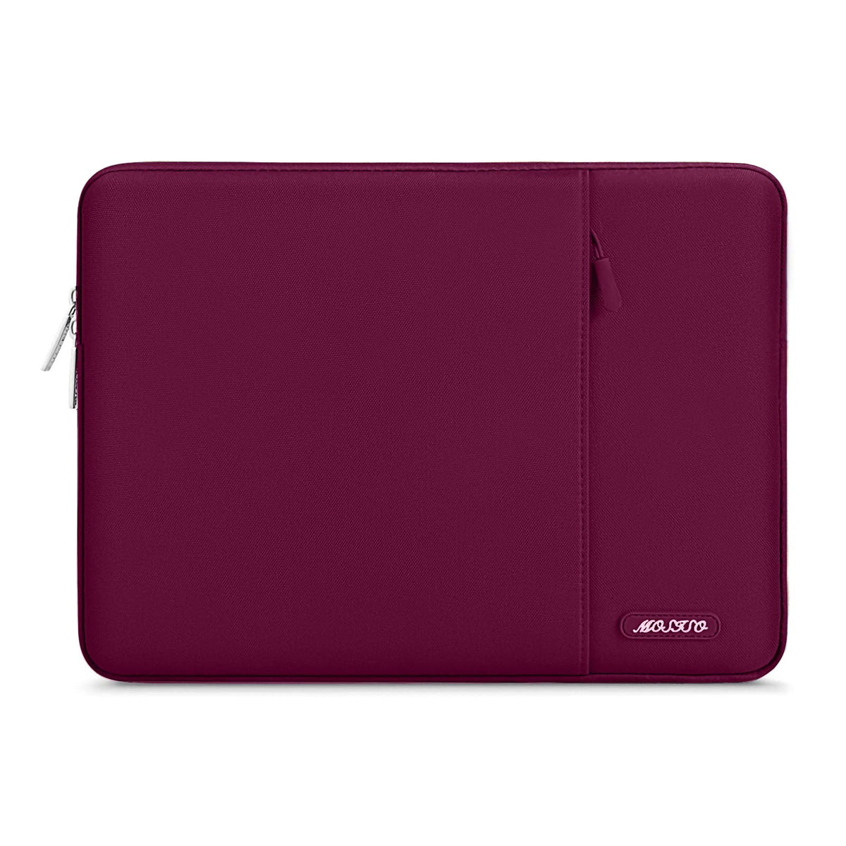 MOSISO Polyester Vertical Laptop Sleeve with Large Front Pocket, Slim Shockproof Case Fits 12.3–18.5 Inch MacBook Neo M1-M5 & Windows Chromebook Laptops