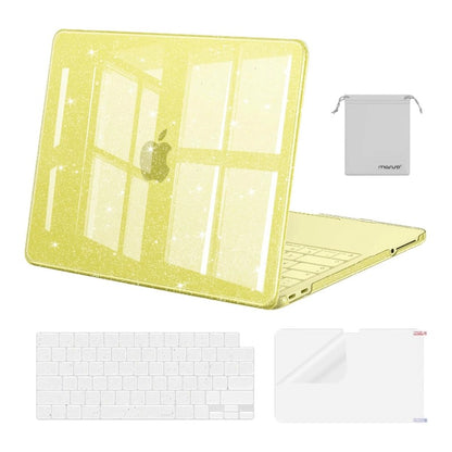 MOSISO Sparkly Glitter Case Compatible with MacBook Neo Case 13 inch 2026 | Model A3404 with A18 Pro Chip, Crack‑Resistant Protective Hard Shell Case&Keyboard Cover&ScreenFilm&Pouch