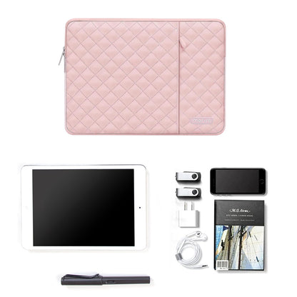 MOSISO Square Quilted Vertical 2-in-1 Tablet Sleeve 9-11 Inch — Front Access Pocket & Matching Mini Pouch for iPad Air/Pro, Galaxy Tab A9+/S9