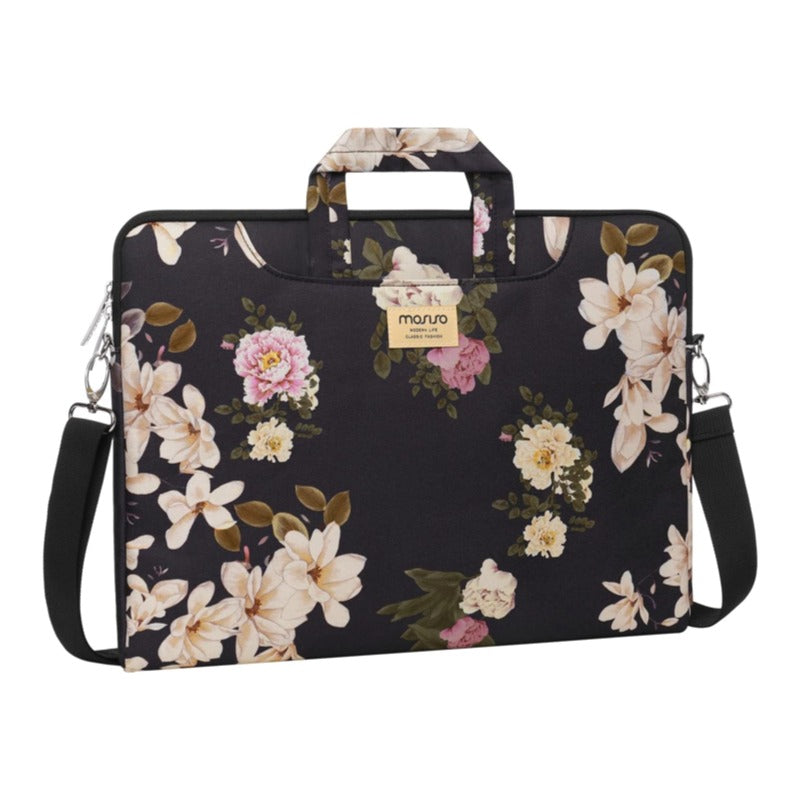 MOSISO Laptop Shoulder Bag for 15-15.6 Inch Notebooks, Multi-Pocket with Tuck-Away Handles, Removable Adjustable Shoulder Strap & Back Luggage Strap