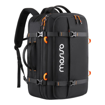 MOSISO 40L Men's Travel Rucksack Duffel Backpack, 180° Opening Wet/Dry Pocket, USB Port & Luggage Strap Fits 17.3-Inch Laptop