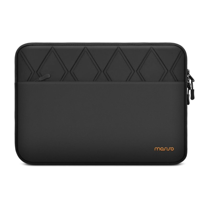 MOSISO Rhombus Padded Laptop Sleeve, 13-13.3 Inch, Top-Loading Zipper, Front Horizontal Pocket & Rear Trolley Sleeve