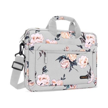 MOSISO Floral Women Laptop Shoulder Sleeve Bag with Adjustable Depth Bottom, Fits 15–16 Inch MacBook Air Pro HP Dell Lenovo Asus Notebook
