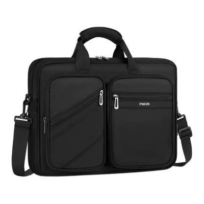 MOSISO Men’s Multi‑Zipper‑Pocket Laptop Briefcase, 15‑16‑Inch, Removable‑Adjustable‑Strap & Rear Trolley‑Sleeve