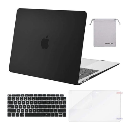 MOSISO Compatible with MacBook Air 13 inch Case M1 2018-2021 A2337 A2179 A1932, Protective Hard Shell & Keyboard Cover & Screen Film & Pouch