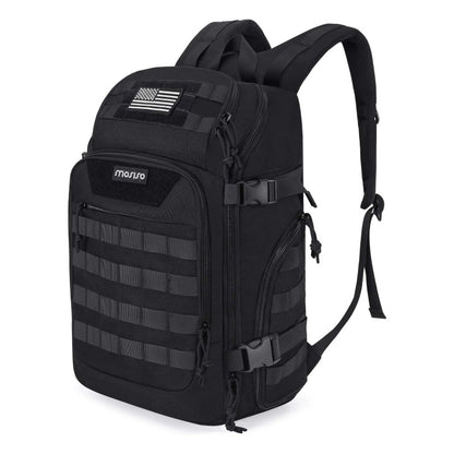 MOSISO 30L Military Tactical Backpack with USB Charging Port, MOLLE Webbing, Dry-Wet Separation Fits 15.6Laptop for3-Day Hiking Hunting Camping
