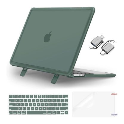 MOSISO Compatible with MacBook Pro 13 inch Case M2/M1 Heavy Duty Plastic Hard Case with Kickstand&Keyboard Skin&Screen Film&Type C