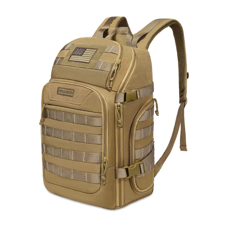 MOSISO 30L Military Tactical Backpack with USB Charging Port, MOLLE Webbing, Dry-Wet Separation Fits 15.6Laptop for3-Day Hiking Hunting Camping