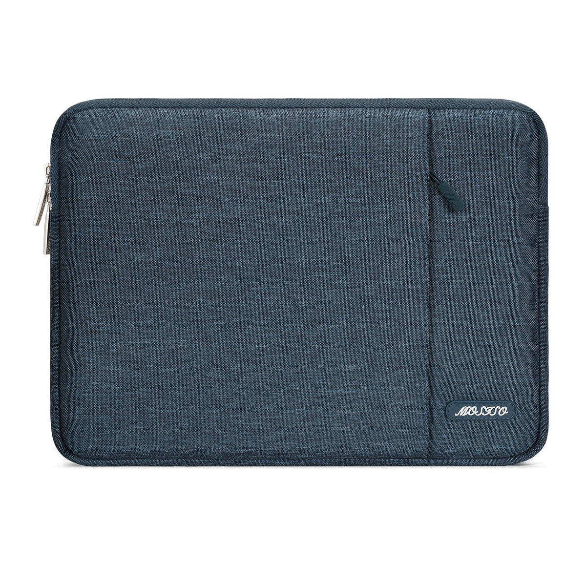 MOSISO Polyester Vertical Laptop Sleeve with Large Front Pocket, Slim Shockproof Case Fits 12.3–18.5 Inch MacBook Neo M1-M5 & Windows Chromebook Laptops