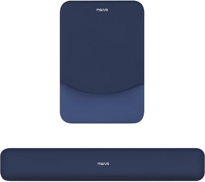 MOSISO Ergonomic Keyboard & Mouse Wrist Rest Set — Memory Foam Cushion with Non-Slip Base for Office, Gaming & Typing Pain Relief