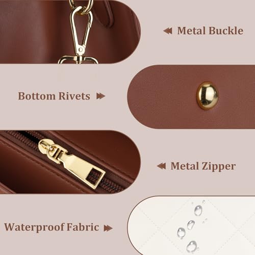 MOSISO Laptop Tote Bag, 15.6 inch PU Leather Women Rhombus Quilted Handbag & Clutch Purse, Waterproof Computer Bag Work Briefcase for Business Office