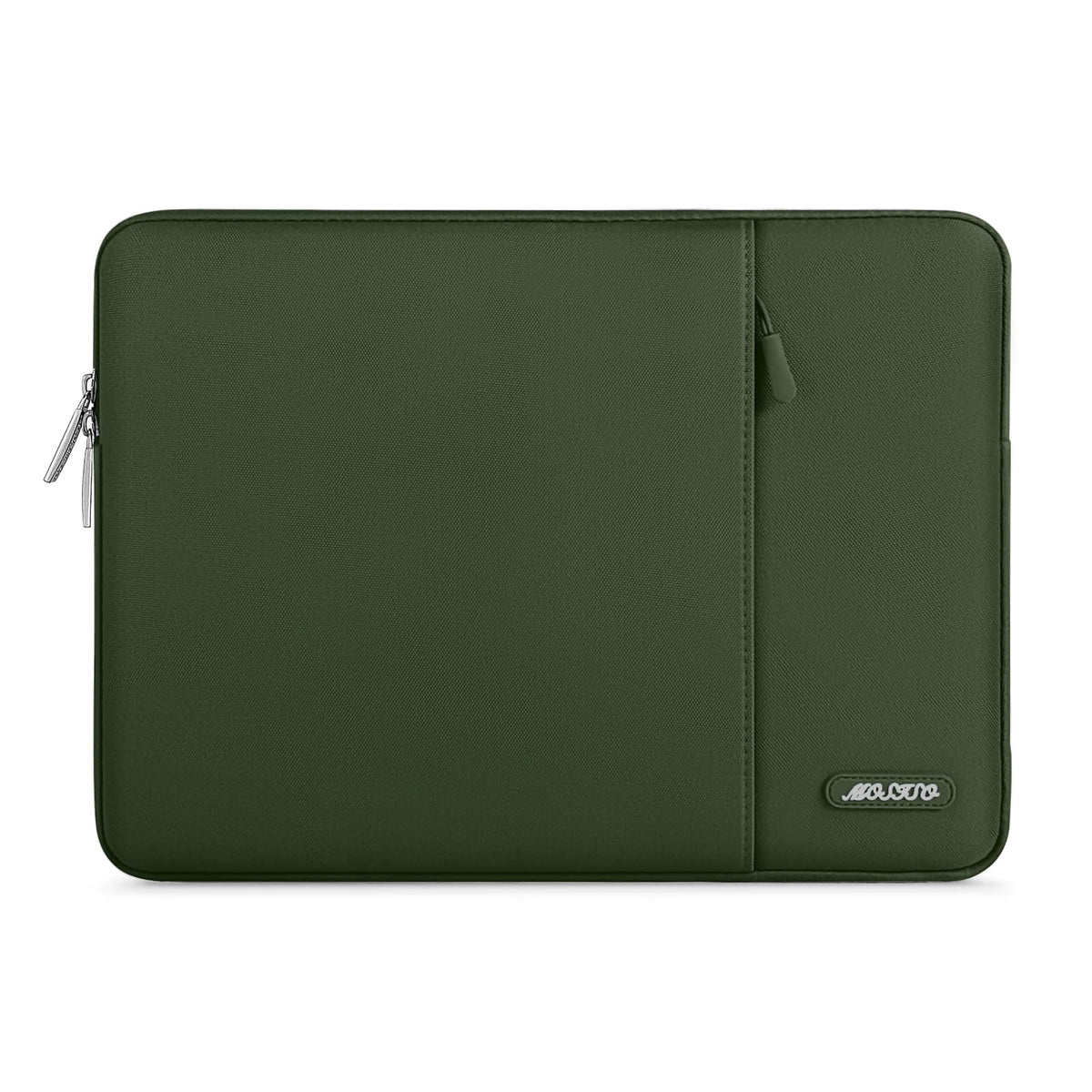 MOSISO Polyester Vertical Laptop Sleeve with Large Front Pocket, Slim Shockproof Case Fits 12.3–18.5 Inch MacBook Neo M1-M5 & Windows Chromebook Laptops