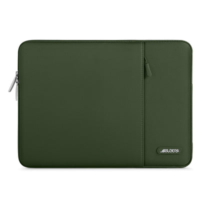 MOSISO Polyester Vertical Laptop Sleeve with Large Front Pocket, Slim Shockproof Case Fits 12.3–18.5 Inch MacBook Neo M1-M5 & Windows Chromebook Laptops