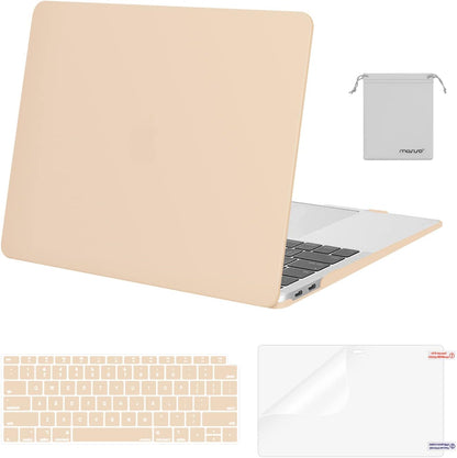 MOSISO Compatible with MacBook Air 13 inch Case M1 2018-2021 A2337 A2179 A1932, Protective Hard Shell & Keyboard Cover & Screen Film & Pouch