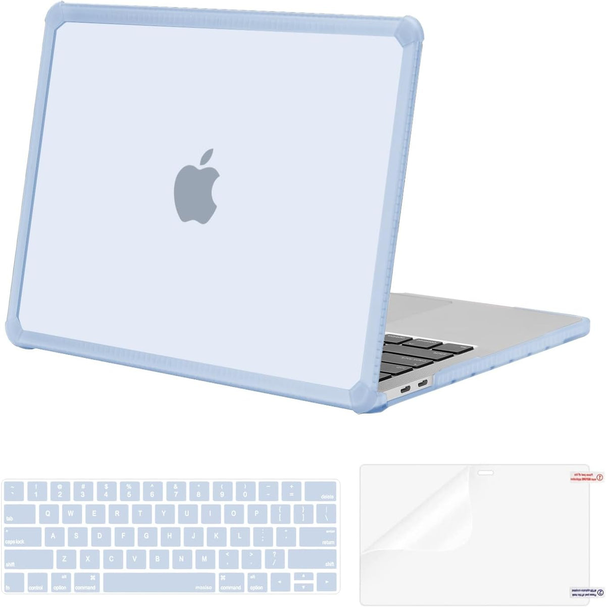 MOSISO Crack-Resistant Cover for MacBook Pro 13 inch Case 2016-2026 M2/M1, Shockproof Heavy Duty Shell with TPU Bumper, Keyboard Cover & Screen Film