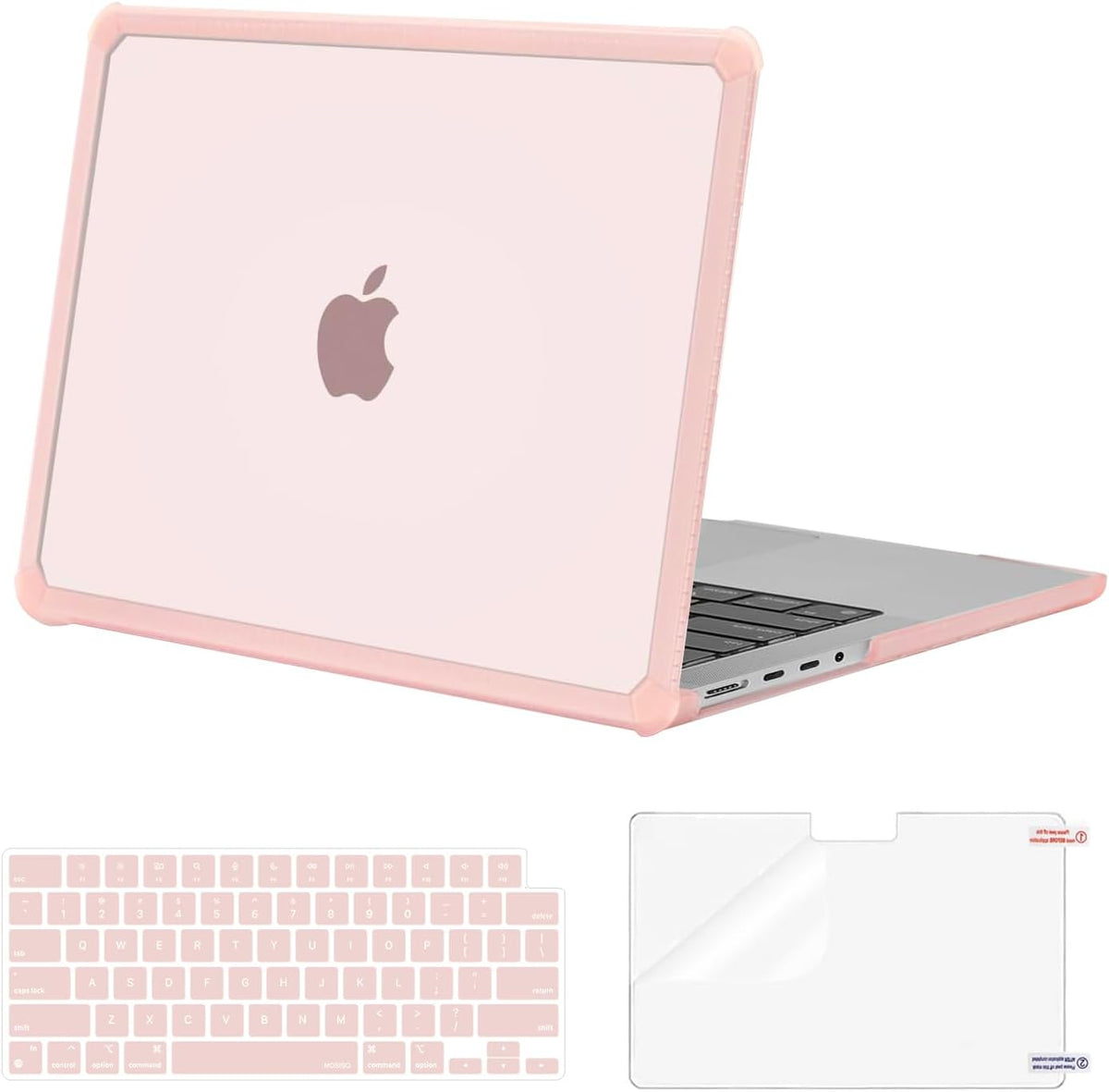 MOSISO Compatible with MacBook Pro 14 inch Case 2021-2026 M5-M1, 3 in 1 Kit Anti-Crack, Shockproof, Scratch-Resistant Slim Hard Shell with TPU Bumper