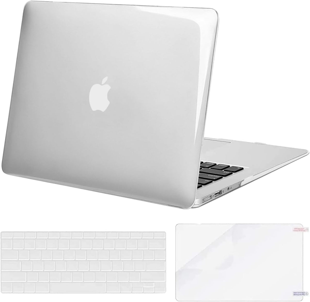 MOSISO Compatible with MacBook Air 13 inch Case (Models: A1369 & A1466, Older Version 2010-2017 Release), Protective Plastic Hard Shell Case & Keyboard Cover & Screen Protector, Black mysite