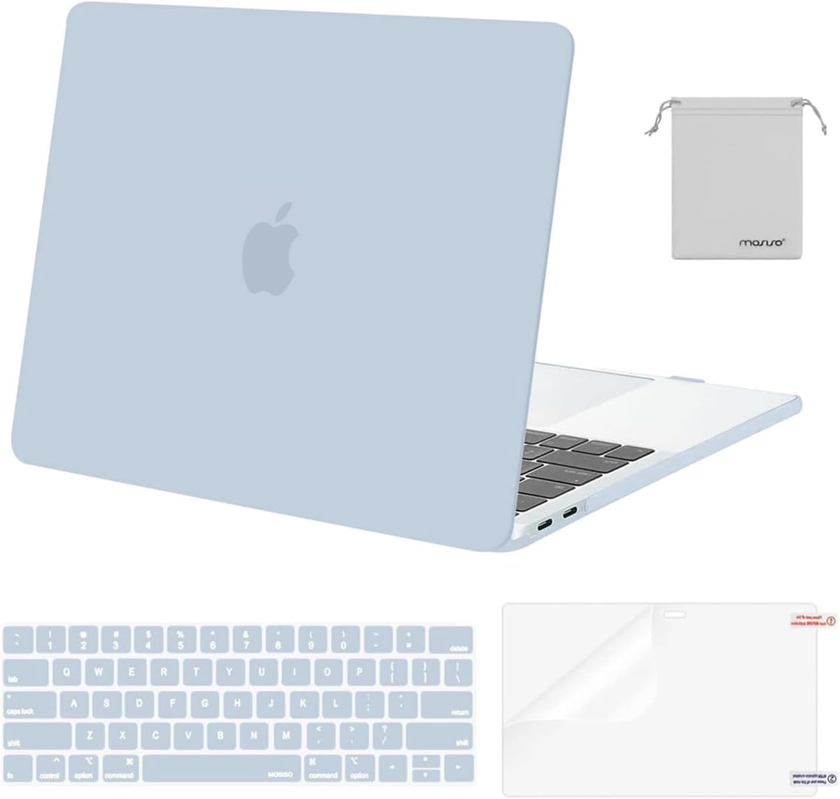 MOSISO Compatible with MacBook Pro 13 inch Case M2/M1 2016-2026 A2338 A2251 A2289 A2159 A1989 A1708 A1706,Plastic Hard Shell&Keyboard Cover&Screen Film&Storage Bag