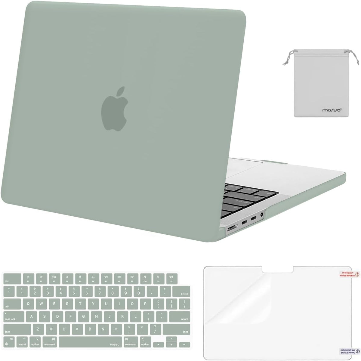 MOSISO Compatible with MacBook Pro 14 inch Case M5-M1 2026-2021 A3427 A3426 A3434 A3112 A3185 A3401 A2918 A2992 A2779 A2442,Hard Case&Keyboard Skin&ScreenFilm&Pouch
