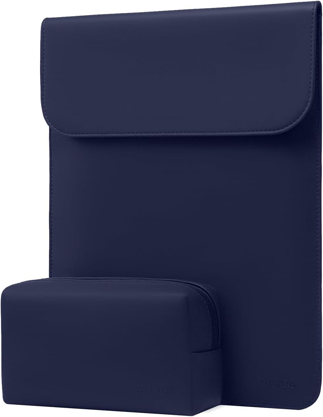 MOSISO Faux Suede Magnetic Laptop Sleeve 2-in-1 Kit with Matching Accessory Pouch, Fits 13–13.3 Inch MacBook Neo Air Pro Notebook