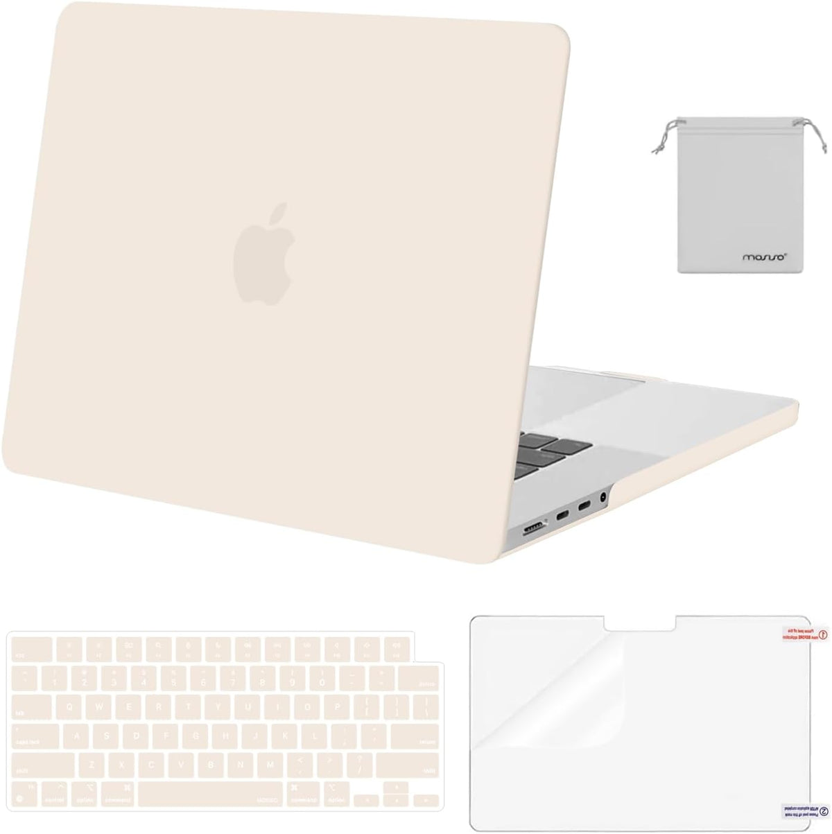 MOSISO 4in1 MultiColor Hard Shell Case Compatible with MacBook Pro 16Inch M5-M1 Protective Laptop Cover With Keyboard Cover Screen Film Storage Pouch