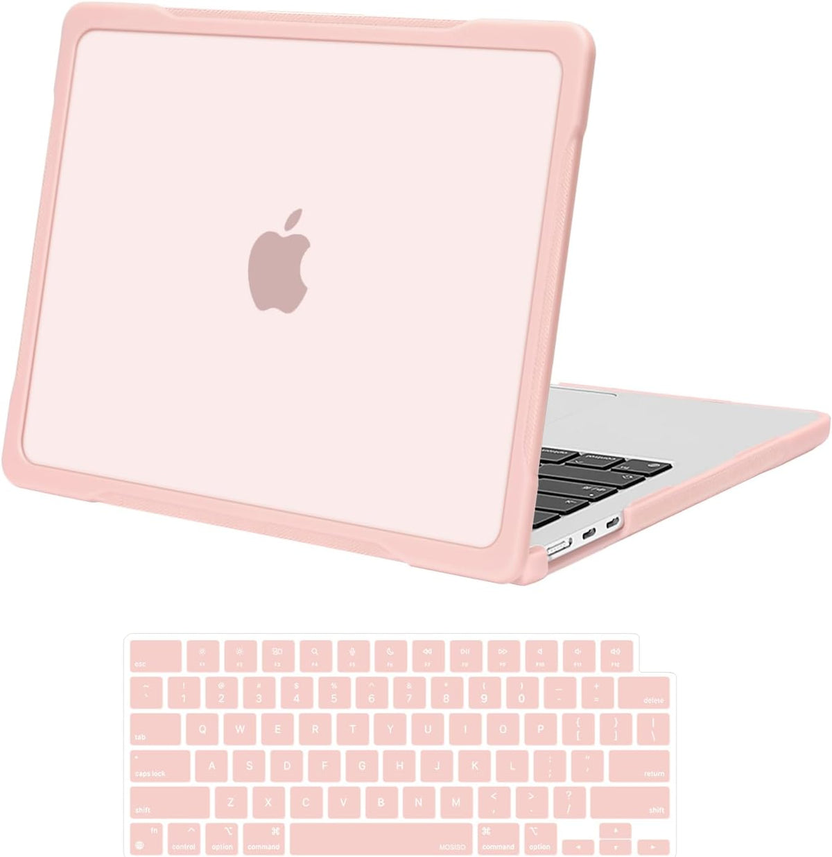 MOSISO Compatible with MacBook Air 13 inch Case M2-M5 2022-2026 A3449 A3240 A3113 A2681, 2 in 1 Kit Crack-Resistant Hard Case with Soft TPU Bumper