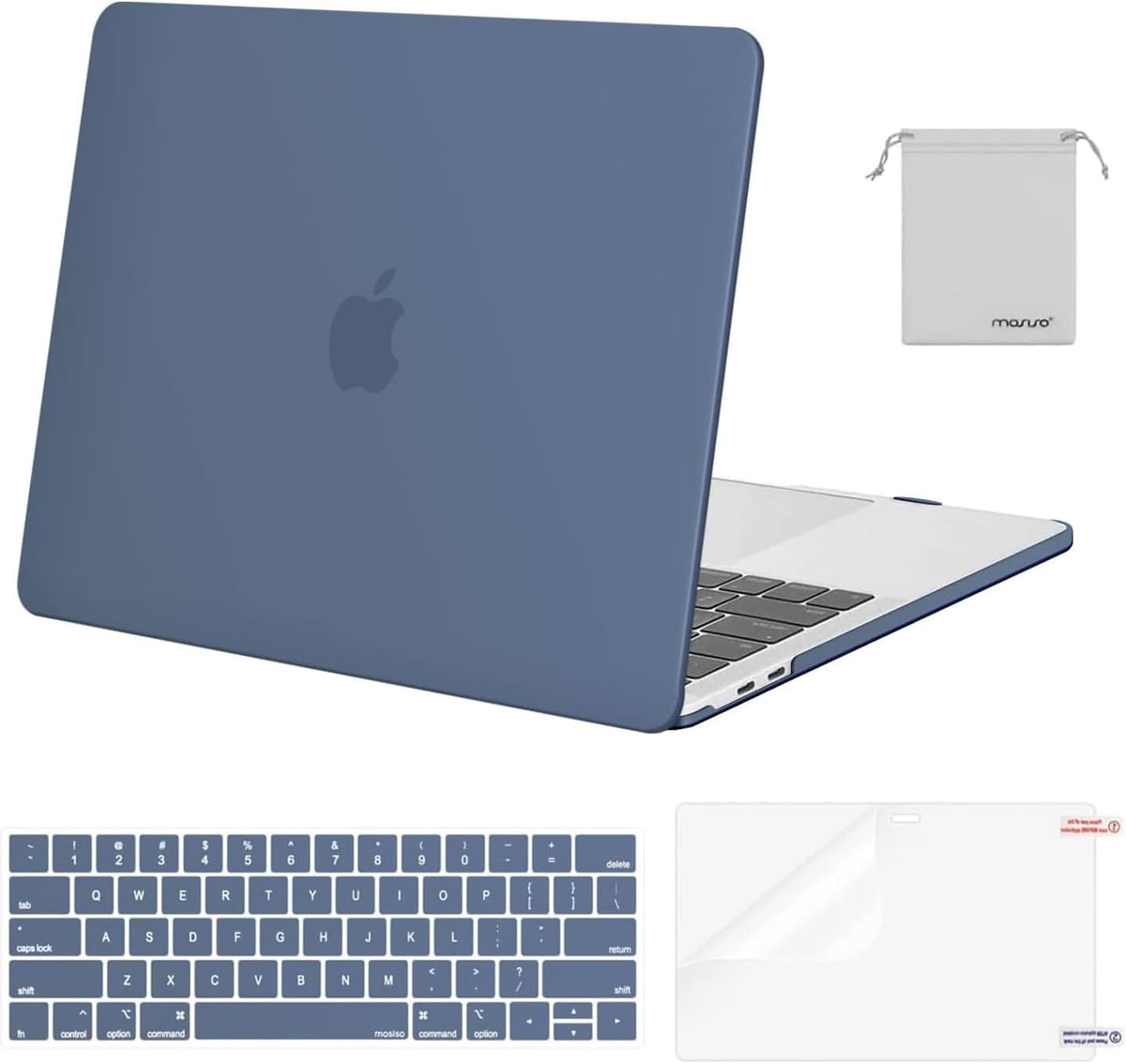 MOSISO Compatible with MacBook Pro 13 inch Case M2/M1 2016-2026 A2338 A2251 A2289 A2159 A1989 A1708 A1706,Plastic Hard Shell&Keyboard Cover&Screen Film&Storage Bag