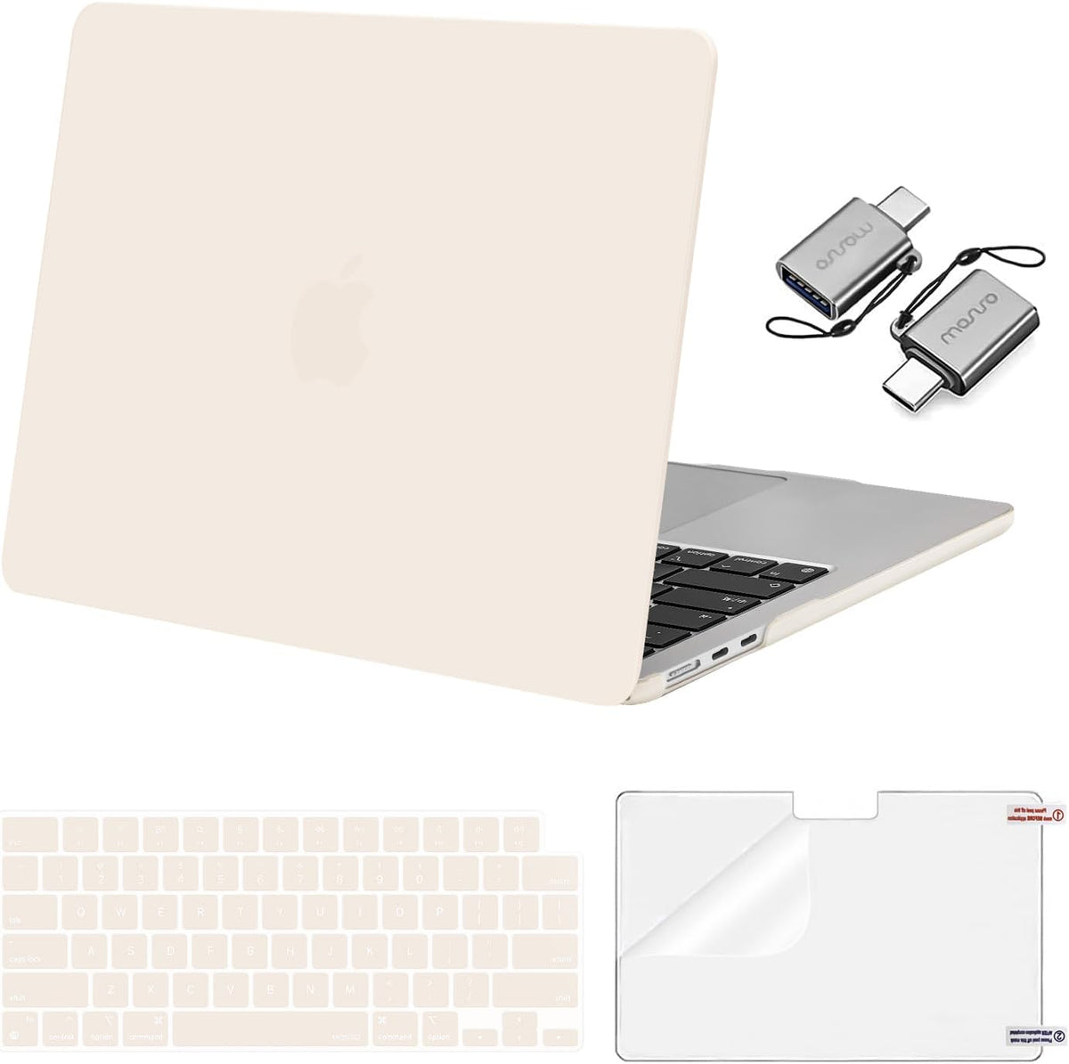MOSISO Compatible with MacBook Air 13 inch Case M2-M5 2022-2026 A3449 A3240 A3113 A2681, 3 in 1 Heavy Duty Crack Resistant Hard Case with TPU Bumper