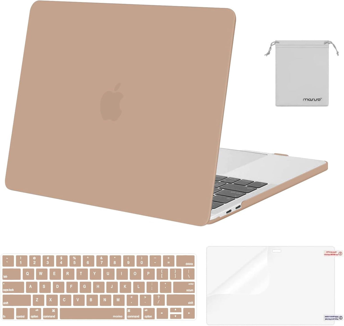 MOSISO Compatible with MacBook Pro 13 inch Case M2/M1 2016-2026 A2338 A2251 A2289 A2159 A1989 A1708 A1706,Plastic Hard Shell&Keyboard Cover&Screen Film&Storage Bag