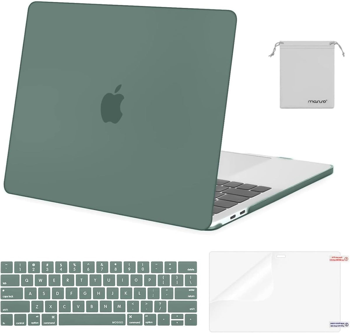 MOSISO Compatible with MacBook Pro 13 inch Case M2/M1 2016-2026 A2338 A2251 A2289 A2159 A1989 A1708 A1706,Plastic Hard Shell&Keyboard Cover&Screen Film&Storage Bag