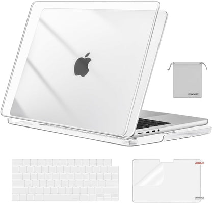 MOSISO Compatible with MacBook Pro 14 inch Case M5-M1 2026-2021 A3427 A3426 A3434 A3112 A3185 A3401 A2918 A2992 A2779 A2442,Hard Case&Keyboard Skin&ScreenFilm&Pouch