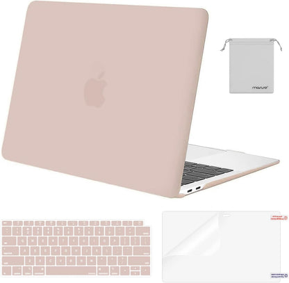 MOSISO Compatible with MacBook Air 13 inch Case M1 2018-2021 A2337 A2179 A1932, Protective Hard Shell & Keyboard Cover & Screen Film & Pouch
