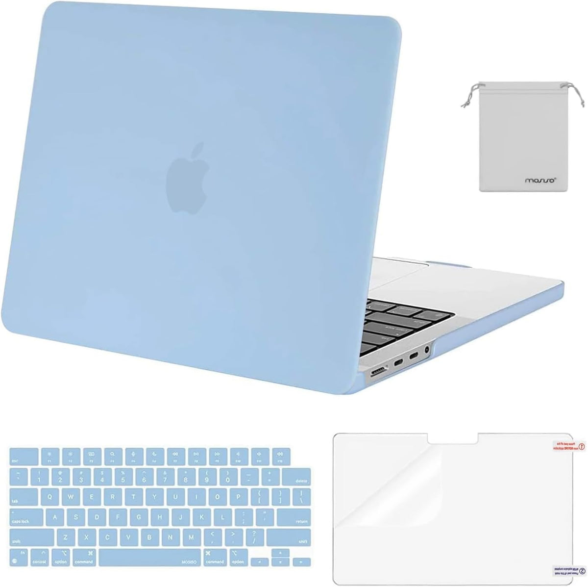 MOSISO Compatible with MacBook Pro 14 inch Case M5-M1 2026-2021 A3427 A3426 A3434 A3112 A3185 A3401 A2918 A2992 A2779 A2442,Hard Case&Keyboard Skin&ScreenFilm&Pouch