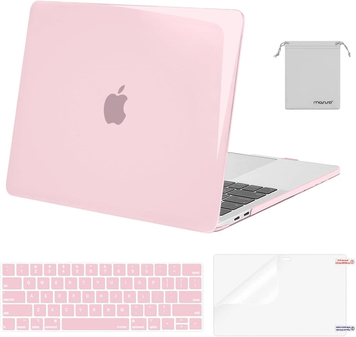 MOSISO Compatible with MacBook Pro 13 inch Case M2/M1 2016-2026 A2338 A2251 A2289 A2159 A1989 A1708 A1706,Plastic Hard Shell&Keyboard Cover&Screen Film&Storage Bag