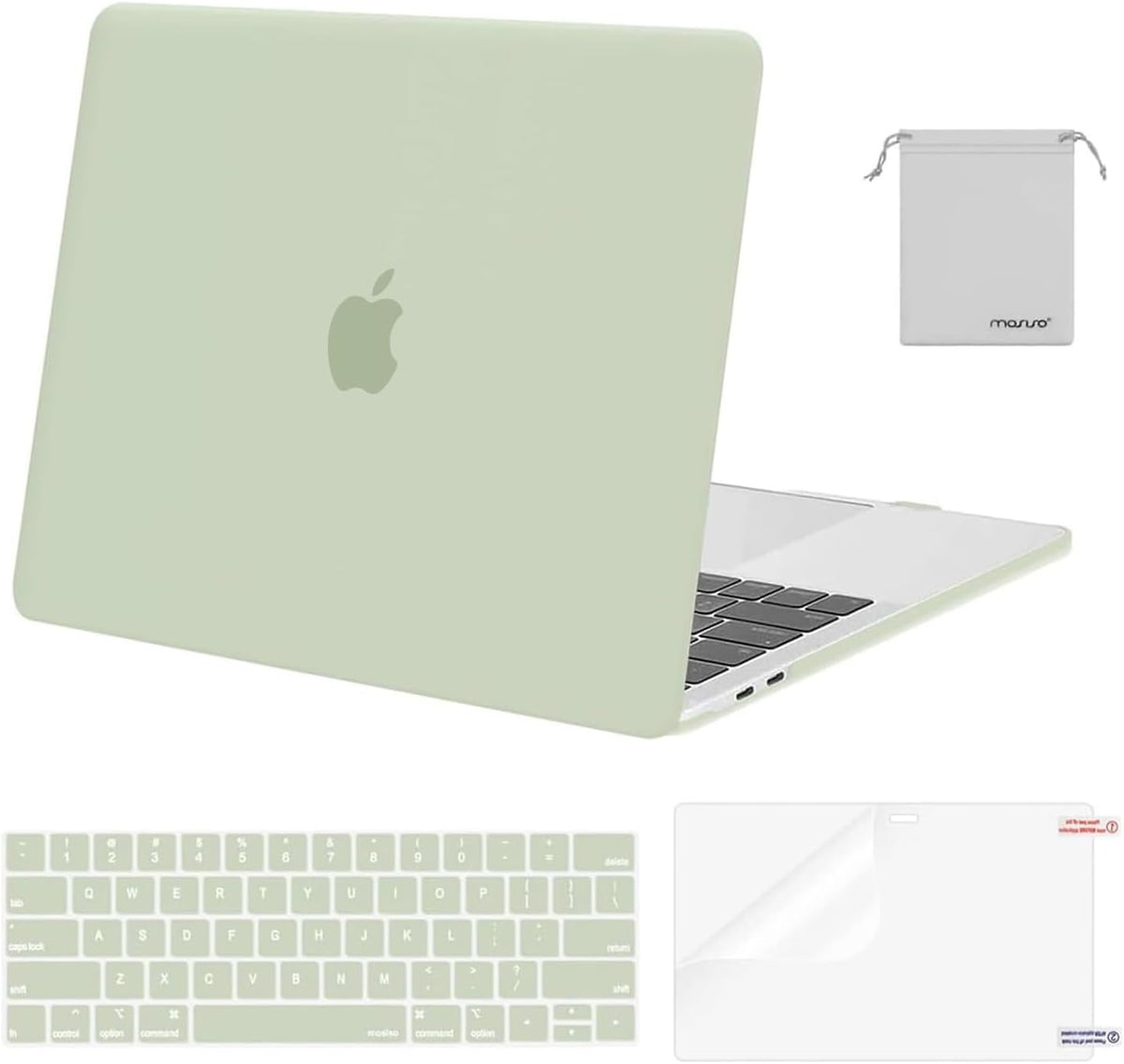 MOSISO Compatible with MacBook Pro 13 inch Case M2/M1 2016-2026 A2338 A2251 A2289 A2159 A1989 A1708 A1706,Plastic Hard Shell&Keyboard Cover&Screen Film&Storage Bag