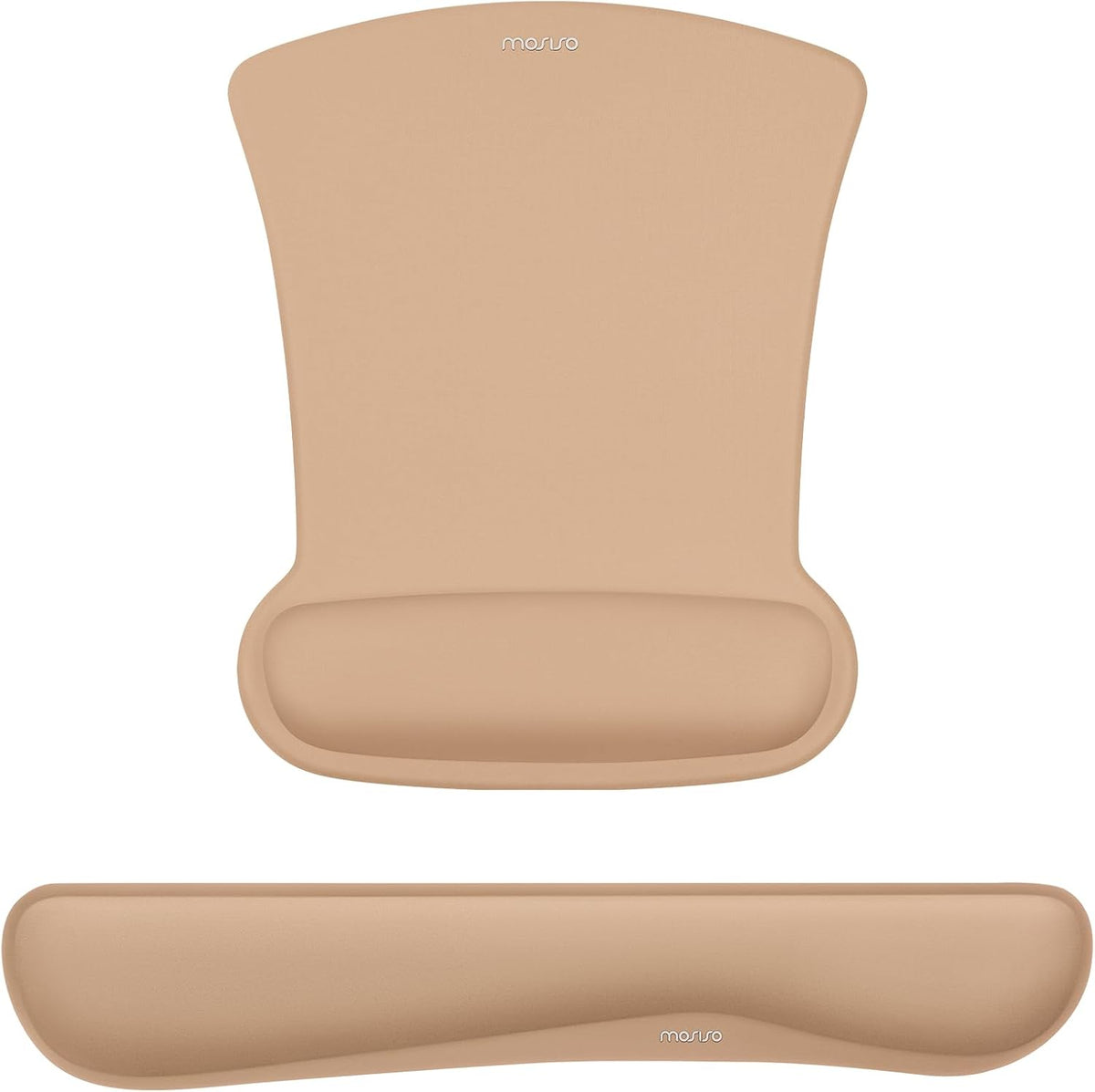 MOSISO Light‑Purple Ergonomic Memory‑Foam Keyboard & Mouse Wrist Rest Set, Non‑Slip Wrist Support Pads for Office Gaming Home Workspace