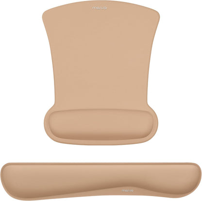 MOSISO Light‑Purple Ergonomic Memory‑Foam Keyboard & Mouse Wrist Rest Set, Non‑Slip Wrist Support Pads for Office Gaming Home Workspace