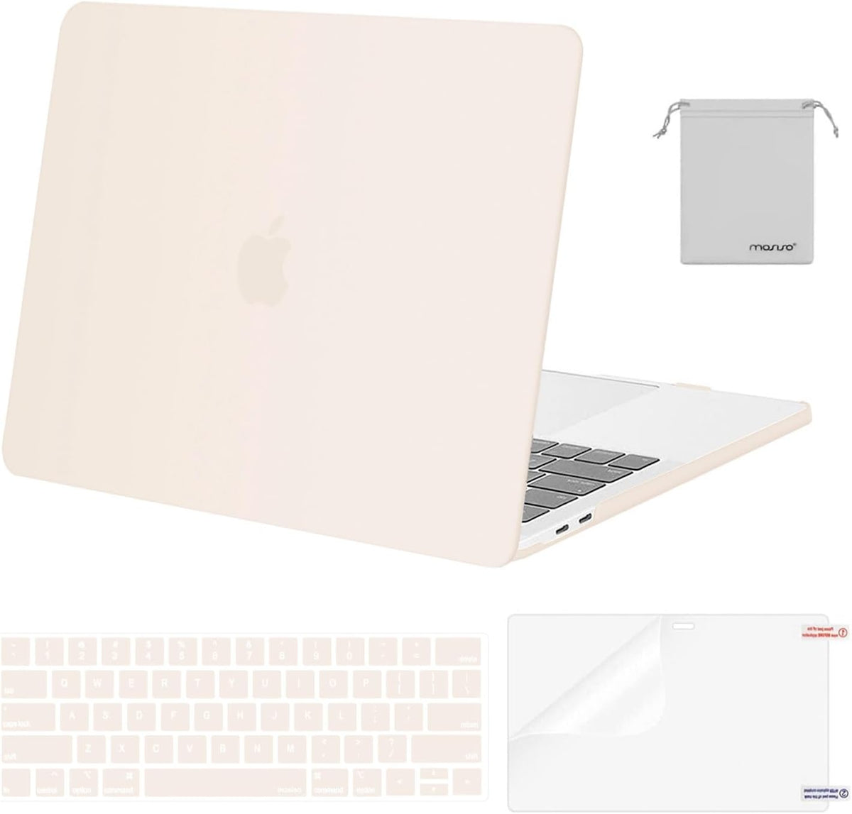 MOSISO Compatible with MacBook Pro 13 inch Case M2/M1 2016-2026 A2338 A2251 A2289 A2159 A1989 A1708 A1706,Plastic Hard Shell&Keyboard Cover&Screen Film&Storage Bag