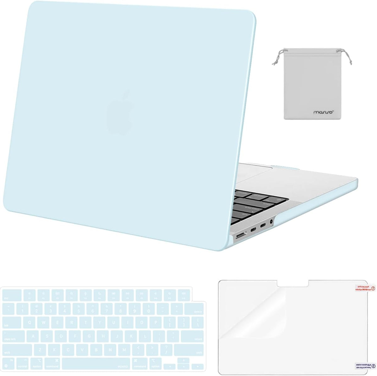 MOSISO Compatible with MacBook Pro 14 inch Case M5-M1 2026-2021 A3427 A3426 A3434 A3112 A3185 A3401 A2918 A2992 A2779 A2442,Hard Case&Keyboard Skin&ScreenFilm&Pouch