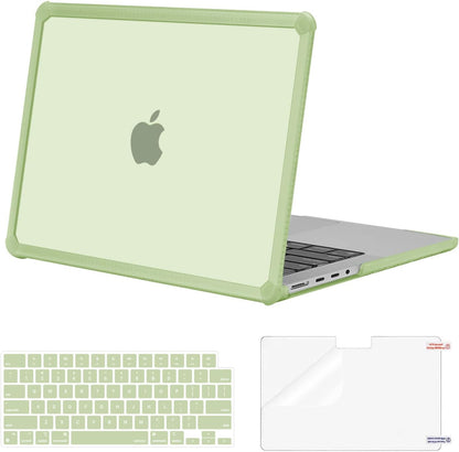 MOSISO Compatible with MacBook Pro 14 inch Case 2021-2026 M5-M1, Anti-Cracking Heavy Duty TPU Bumper Hard Case & Keyboard Skin & Screen Film