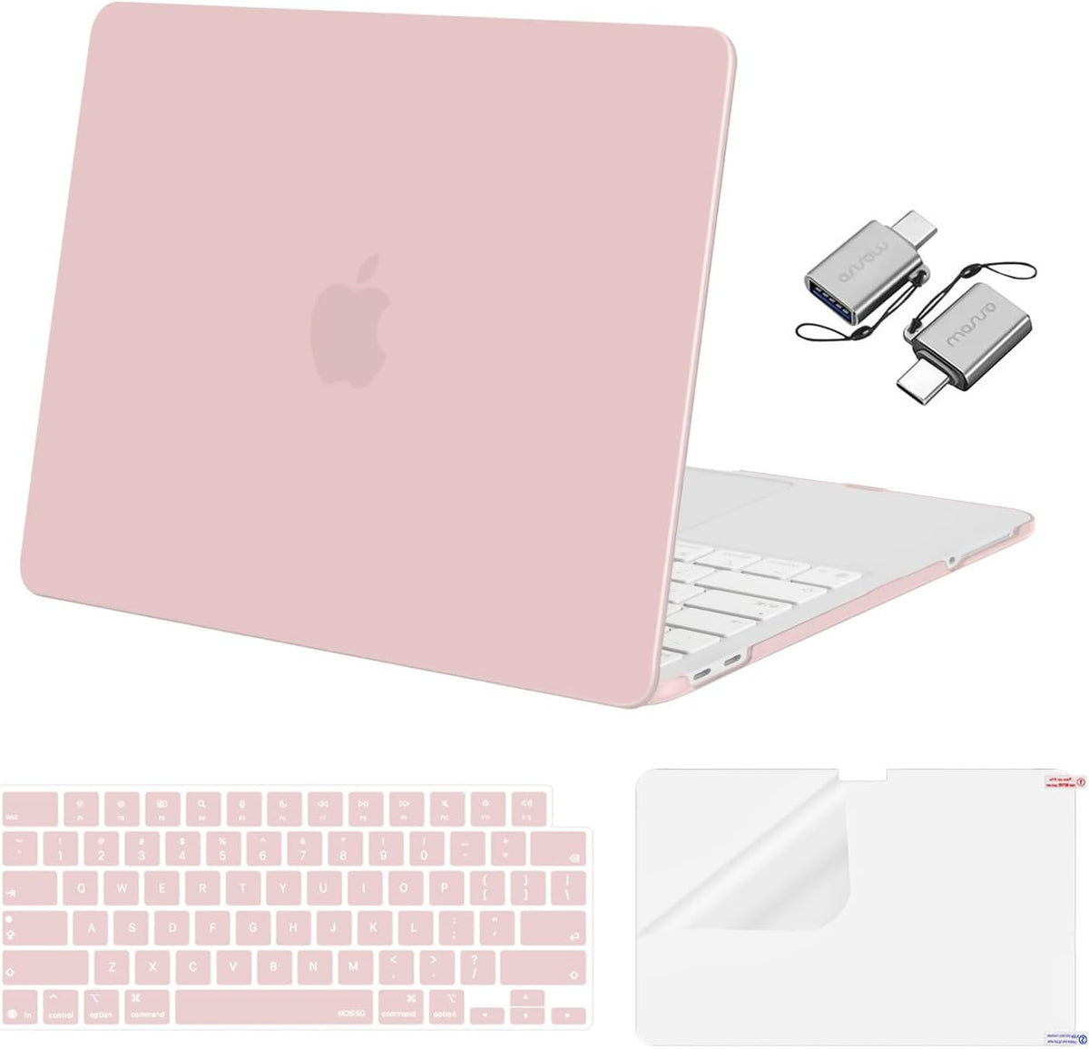 MOSISO Crack-Resistant Cover for MacBook Neo Case 13 inch 2026 A3404 A18 Pro, Protective Hard Shell, Keyboard Cover, Screen Film & Type-C