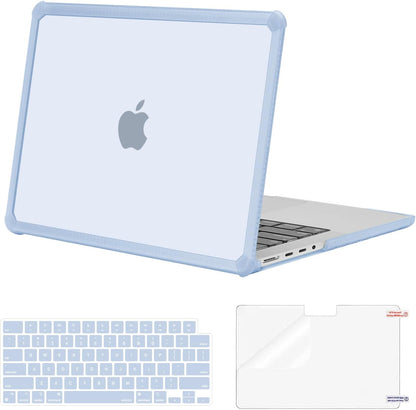 MOSISO Compatible with MacBook Pro 14 inch Case 2021-2026 M5-M1, Anti-Cracking Heavy Duty TPU Bumper Hard Case & Keyboard Skin & Screen Film