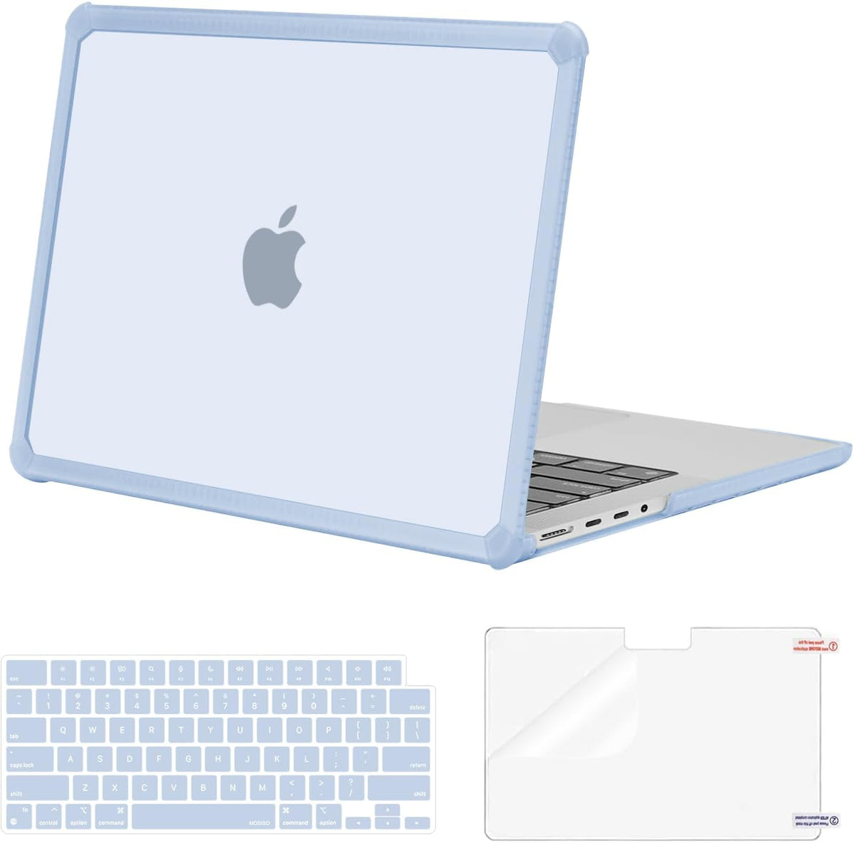 MOSISO Compatible with MacBook Pro 14 inch Case 2021-2026 M5-M1, 3 in 1 Kit Anti-Crack, Shockproof, Scratch-Resistant Slim Hard Shell with TPU Bumper